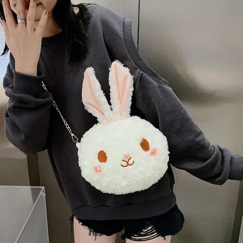 

Женская сумка через плечо с милым мультяшным Кроликом, маленькая сумка через плечо для женщин, сумка-мессенджер, женские кошельки и сумочки,...