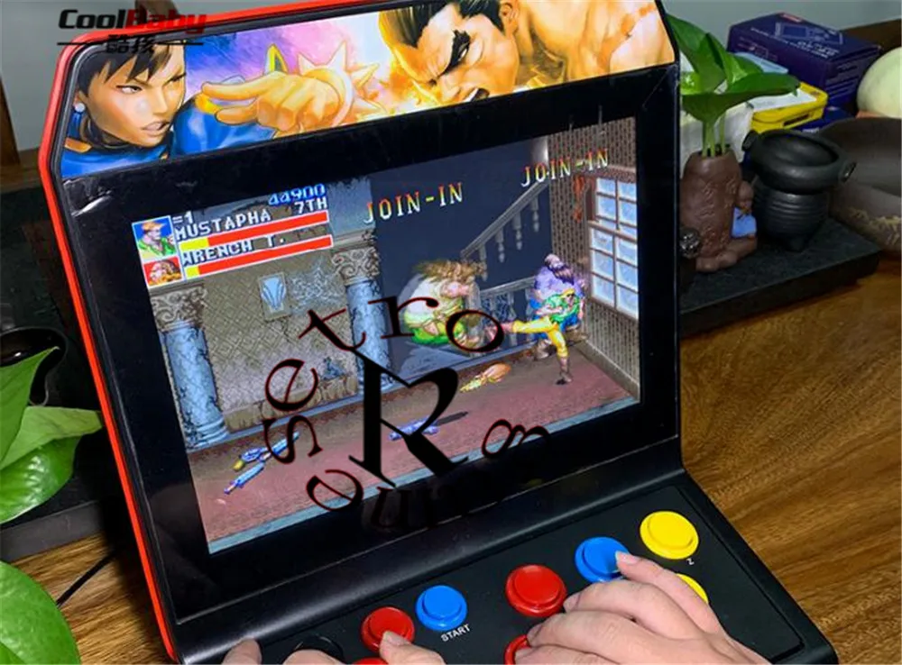 Powkiddy Новый A10 12 дюймов HD экран 4 Гб Ретро игровая консоль с коромыслом аркадная