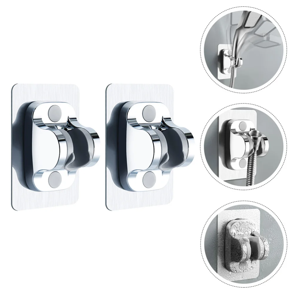 

2pcs Punch Free Shower Nozzle Bracket Adhesive Fixed Stand Base
