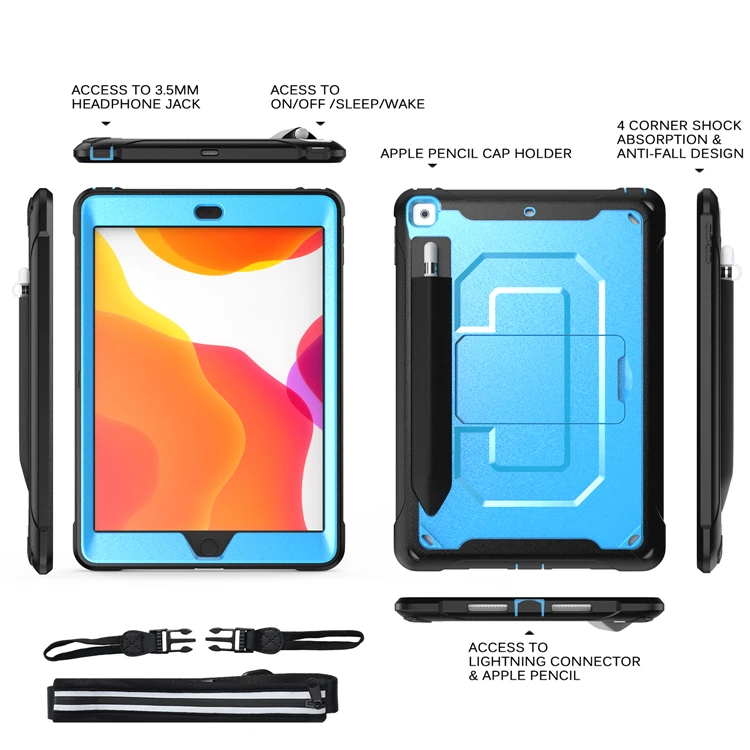 Чехол-карандаш для ipad 7, для apple ipad 10,2,, детский противоударный чехол со сборкой, подставкой, A2197, слот для стилуса, планшета
