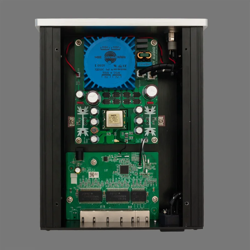 Hi-Fi аудио Ethernet переключатель Полный Линейный источник питания постоянного тока SC