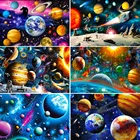 5D алмазная живопись для творчества, Вселенная, космическая планка, квадратная вышивка, мозаика, искусство, картина Стразы, домашний декор
