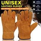 Рабочие перчатки, огнестойкие перчатки из коровьей кожи для сварщика, перчатки для защиты от нагрева, рабочие защитные перчатки для сварки металла, защитные перчатки для сварки