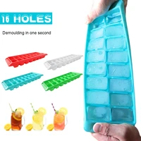 16 ice cube tray food grade silicone ice cube maker mold with lid for ice cream chocolate party whiskey cocktail drink dropship