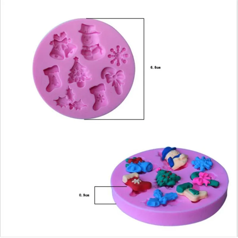 1 шт снеговик торт-Снежинка Форма Рождественская серия силиконовая форма для