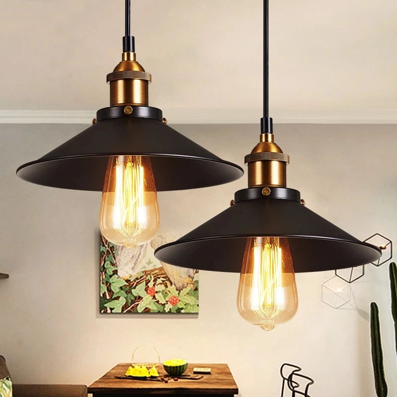 

Lamp Retro Industrial Pendant lights Pendant Lamp Light Fixtures Hanging Dinning Room Lights Vintage Lampshade Loft Edison Bar