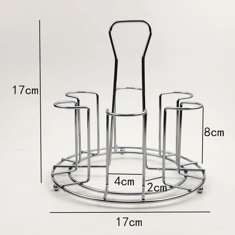 

Home Kitchen Glass Cup Rack Metal Water Mug Draining Stand Desktop Cup Holder Drying Organizer Storage Shelf Bar Accessories
