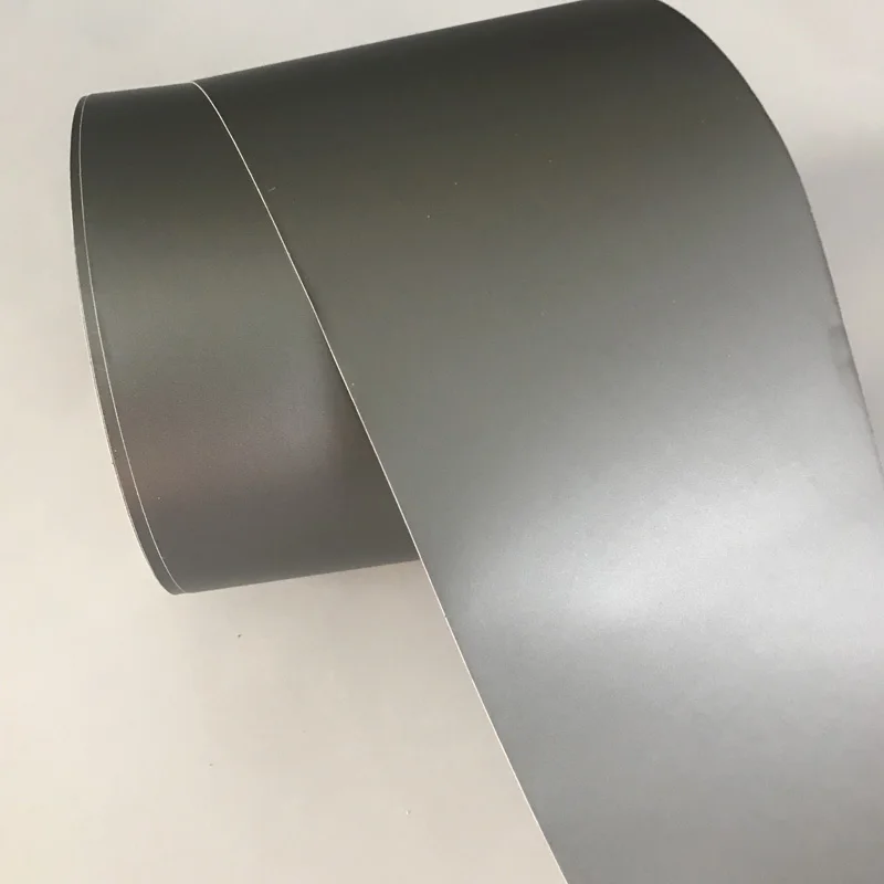 

10cm width Matte Grey Vinyl Wrap Adhesive Film with Air Bubbles Release