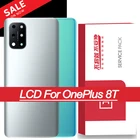 100% оригинальная задняя крышка батарейного отсека задняя крышка корпуса чехол для OnePlus 8T с объективом камеры + клейкая лента запасные части