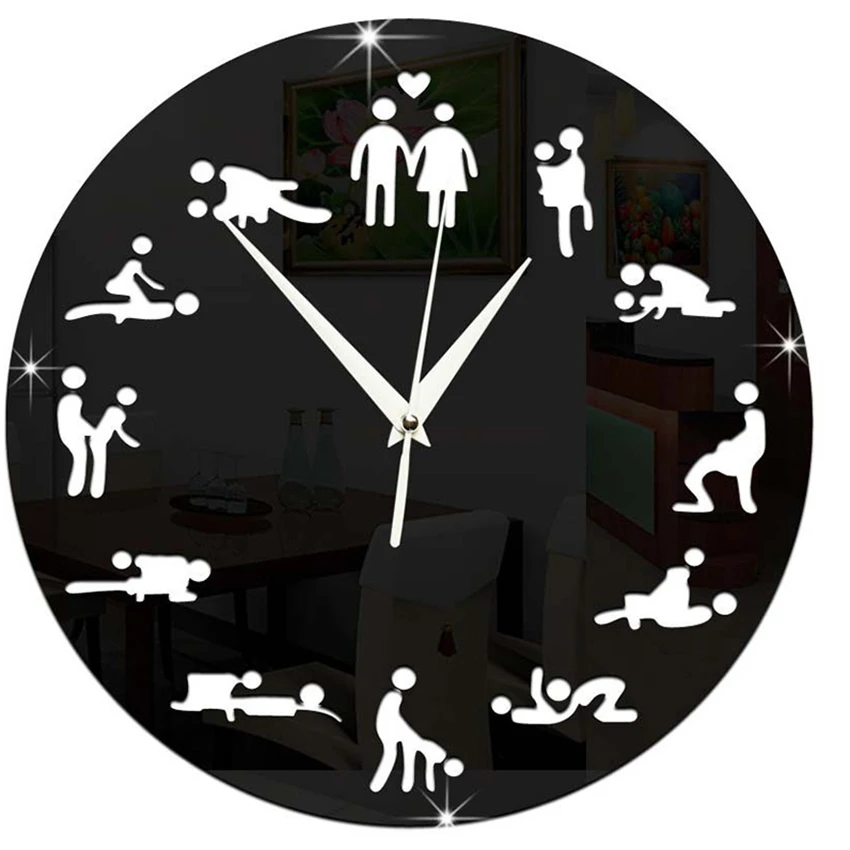 

Men & Women Wall Clock 29.8cm Silent Non-Ticking Wall Clocks Battery Operated Decorative for Living Room Kitchen Home Bathroom
