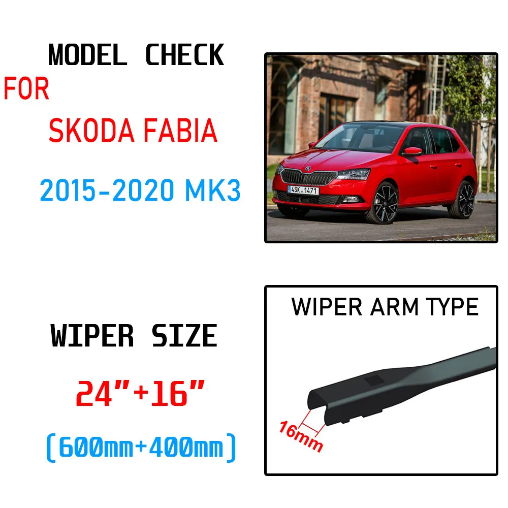 For Skoda Fabia 3 NJ 2015 2016 2017 2018 2019 2020 MK3 Accessories Car Front Windscreen Wiper Blades Brushes Cutter Auto Parts | Автомобили