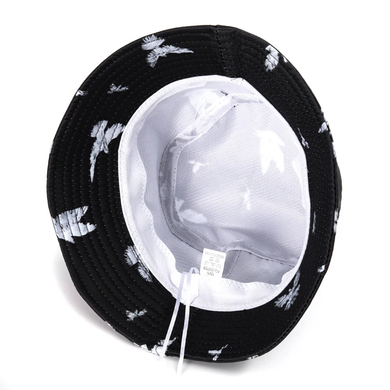 

Fashion Gradient Printed lattice Bucket Hat Summer Reversible Fishermant Hat For Women Men Street Hip Hop Fishing Cap