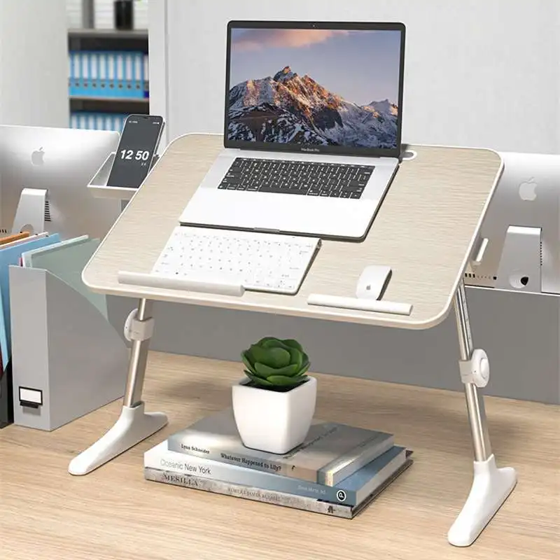 

Laptop Standing Desk Foldable Height & Angle Adjustable Computer Tablet Desk Bed Office Multifunctional Stand
