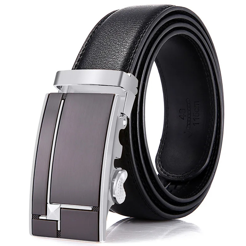 TJ-TingJun ремень мужской Модный корейский деловой из коровьей кожи с автоматической