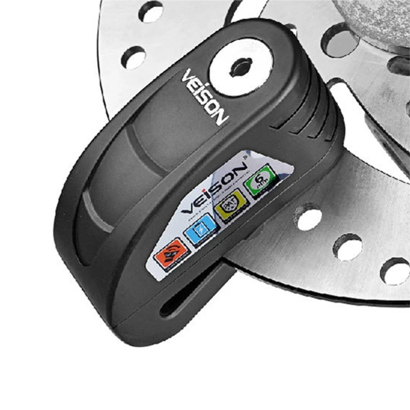 

DX19 Upgraded Alarm Motorcycle Disc Lock Waterproof Lock Bicycle Bike Disc Lock Anti Theft Padlock
