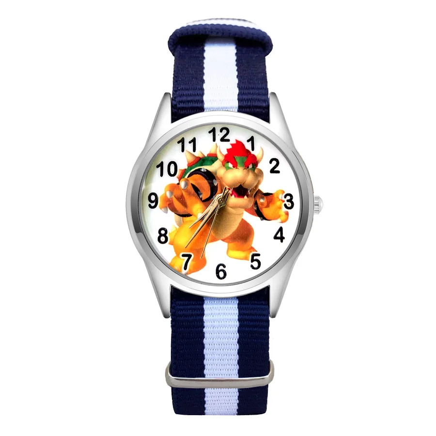 

Children's Cute Cartoon Dinosaur Style Women Student Boy Girl Nylon Strap Quartz Wrist Watches JC127