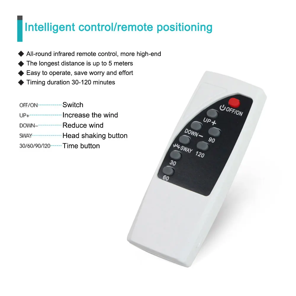 Безлопастной Электрический вентилятор с дистанционным таймером 16-дюймовый