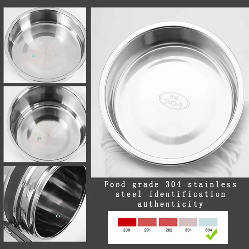 304 Вакуумный изолированный Ланч бокс из нержавеющей стали 2 слоя герметичная
