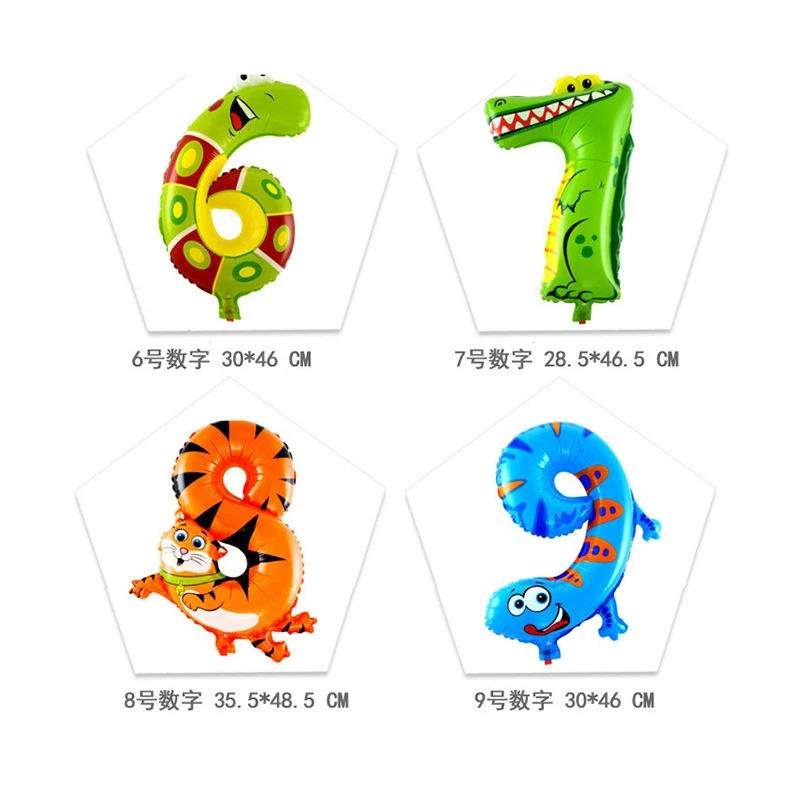 1 шт. 16 дюймовые фольгированные воздушные шары в виде цифр|Воздушные и аксессуары|