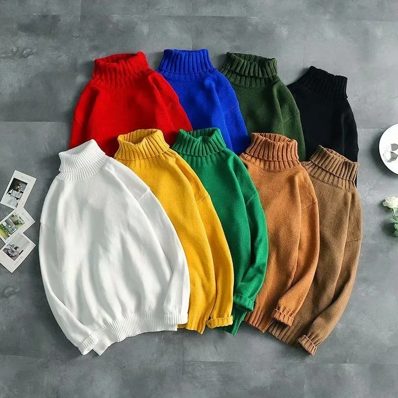 

Turtleneck Sweater Women Letter Printed All-match BF Loose 2XL Streetwear Women Harajuku Oversize Chic Fashion Korean Ulzzang