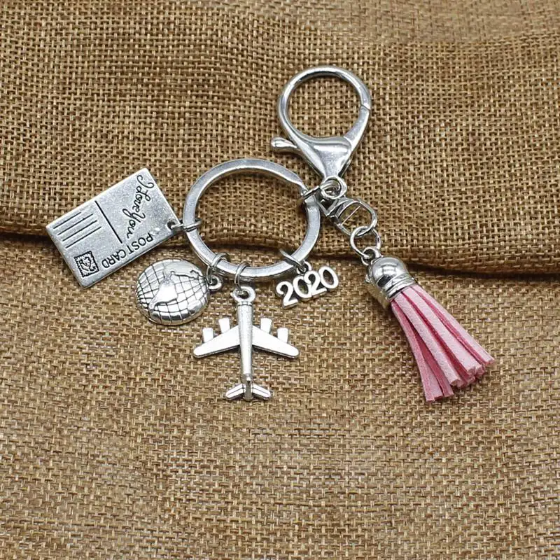 Personality charm tassel keychain. Aircraft keychain 2020 wherever travel pendant friendship best friend jewelry Di | Украшения и