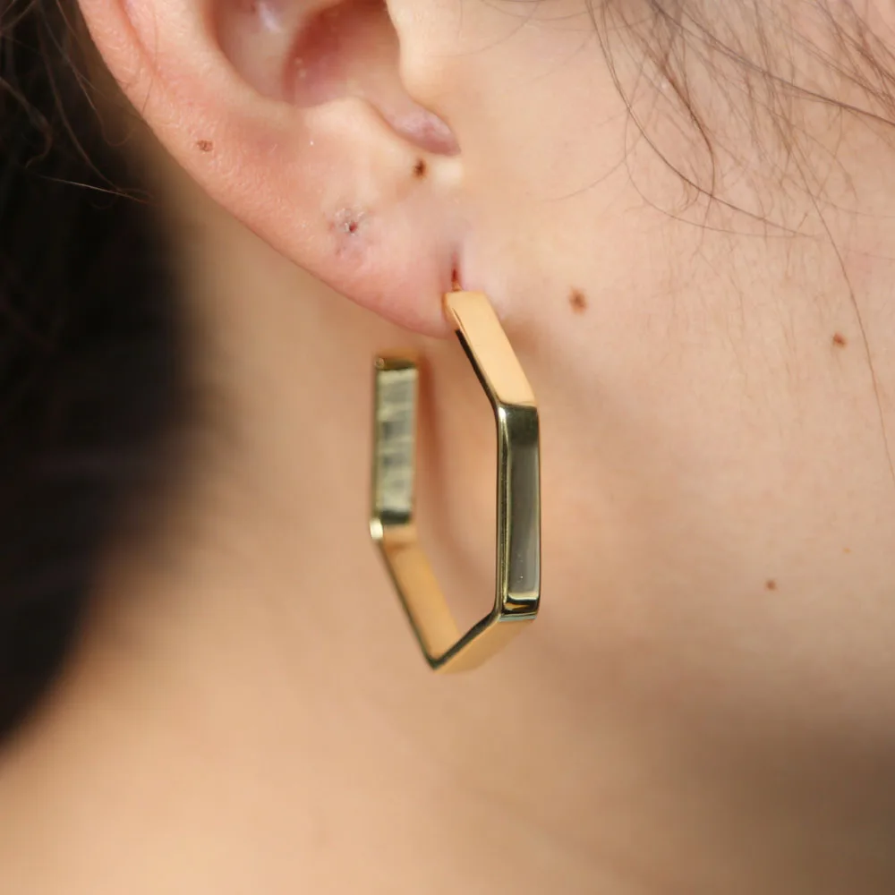 Изящные Модные серьги joker с высокой полировкой Геометрические Квадратные