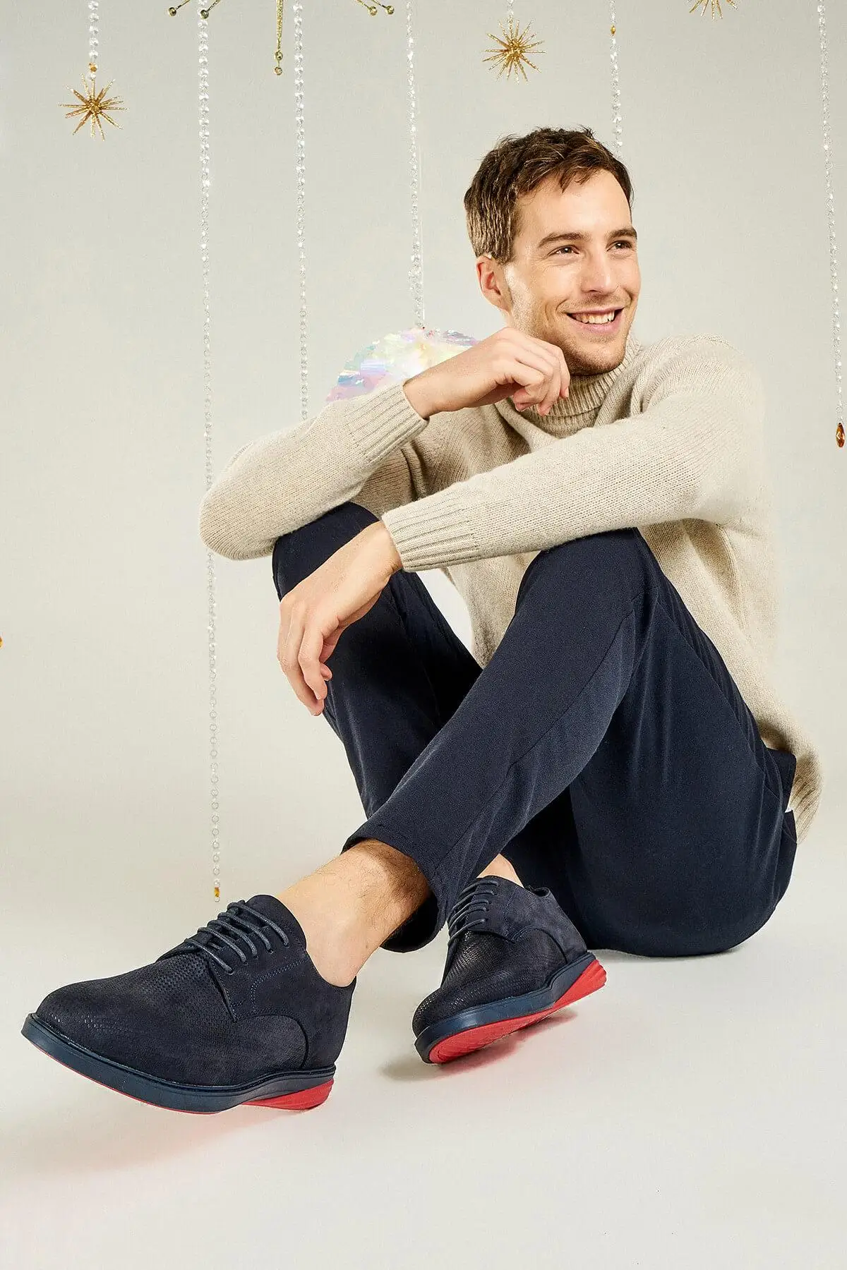 Derimod Мужская обувь из натуральной кожи темно-синего цвета | Обувь