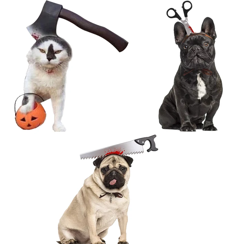 Головные уборы для домашних собак и котов на Рождество Хэллоуин головной убор