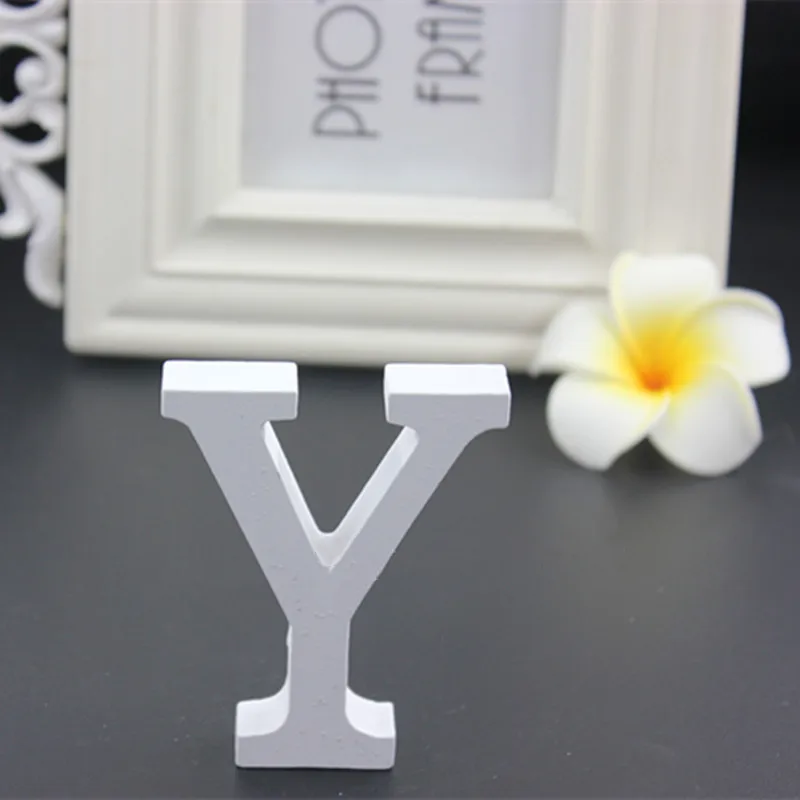 ZM-Y 1 шт. 8 см белые деревянные буквы Английский алфавит DIY персональное имя Дизайн Искусство ремесло Свадебный домашний декор буквы украшение комнаты - Цвет: ZM-Y