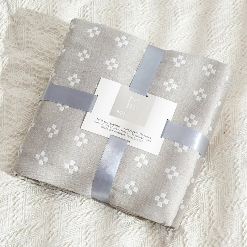 Японское Хлопковое одеяло 3 слоя газовое Полотенце покрывало на кровать самолет