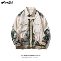 2021 autumn new design jacket mens fashion loose casual patchwork coat outstanding quality only american street style hot sale