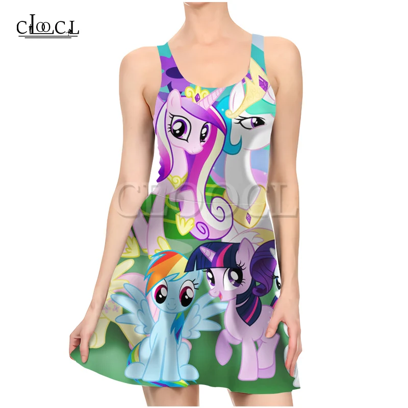 Женское платье без рукавов CLOOCL повседневное тонкое пляжное с 3D принтом Мой