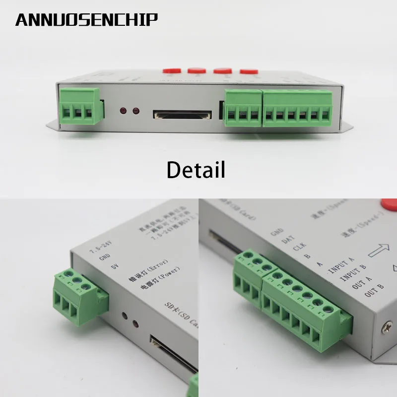 Светодиодный контроллер RGB T1000S для SD-карты и пикселей WS2801 WS2811 WS2812B LPD6803