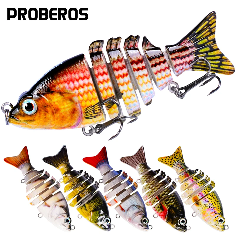 PROBEROS 6 шт./лот 6-секционная рыболовная приманка 8 5 см/3 35 дюйма-0 38 унции/10 г свимбейт