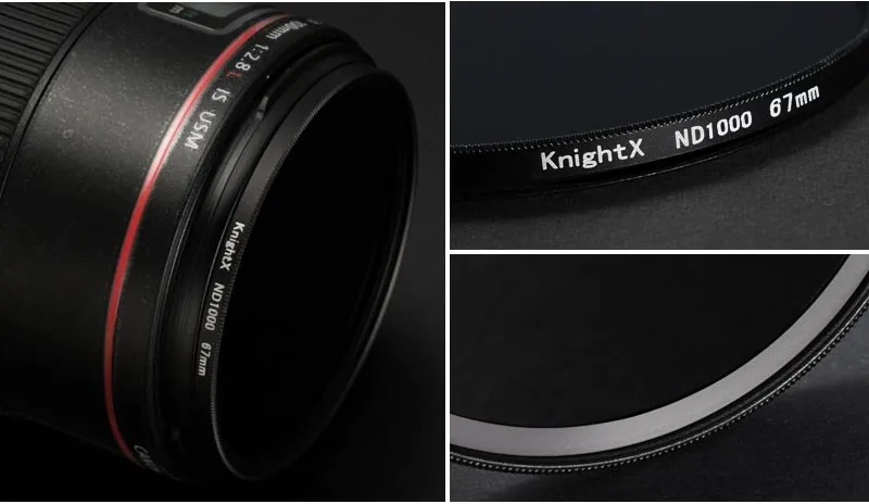 KnightX ND1000 Camera Lens Filter For canon sony nikon d70 1200d d3300 700d d5300 1300d d600 400d d80 49 52 55 58 62 67 72 77 mm