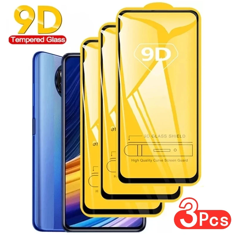 

Защитное стекло 9D для Xiaomi Poco X3 Pro NFC F3 M3 F2, пленка для экрана Redmi Note 10, 9, 8 Pro, Note10, 8t, 9s, 10s, 9A, 9C, стекло