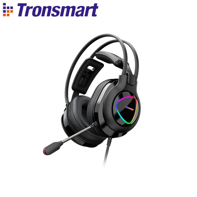 Tronsmart Glary Alpha Игровые наушники ps4 гарнитуры геймер с светодиодный подсветкой 3 5 мм +
