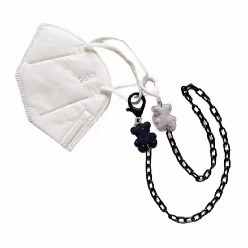 New creative cartoon bear acrylic lanyard necklace glasses chain earphone mask belt | Аксессуары для одежды