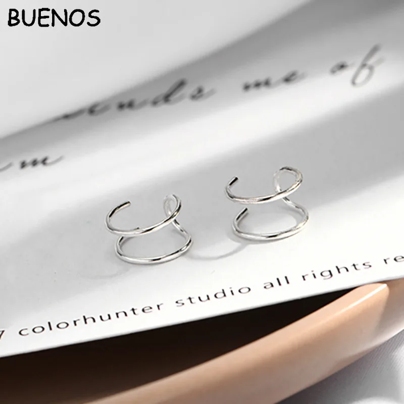 BUENOS No Пирсинг Зажим для ушей C Форма клип на серьги ушные манжеты женские Модные
