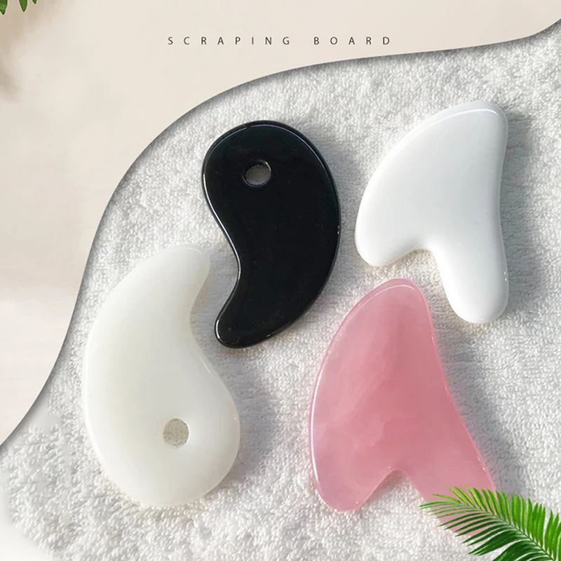 

1 PC Guasha Scraping Massage Scraper Face Massager Acupuncture Gua Sha Board Acupoint Face Eye Care SPA Massage Tool