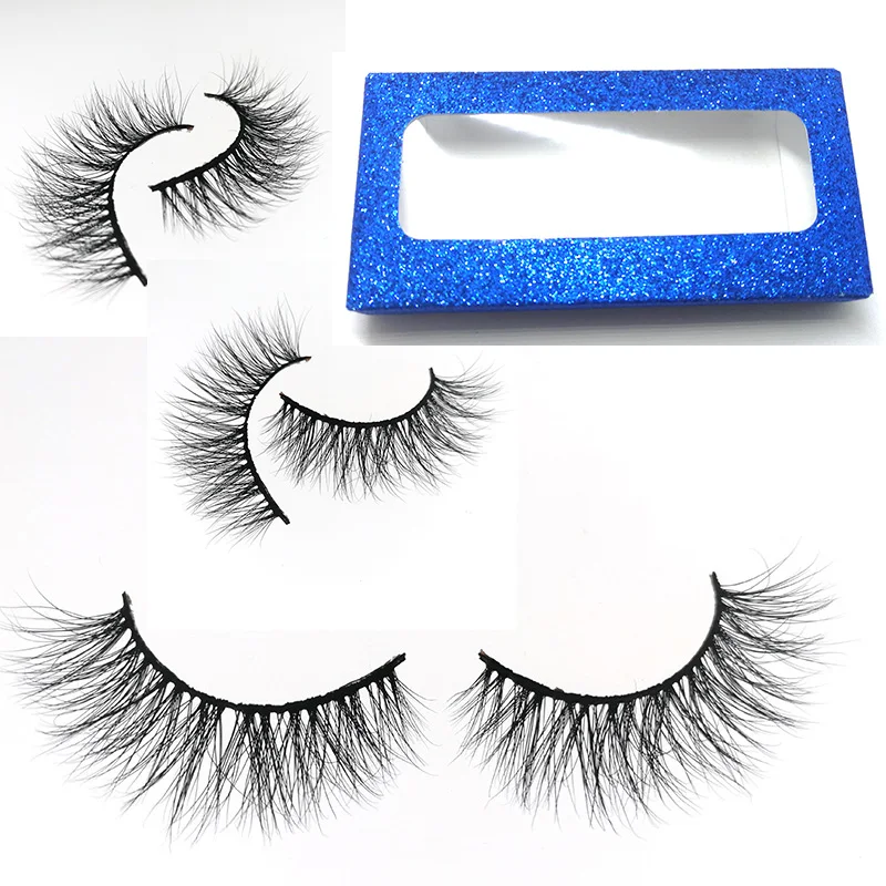 

False Eyelashes 3D Real Mink Hair Fur Eye Lashes Natural Slender Very Thin Asian Eyelashes