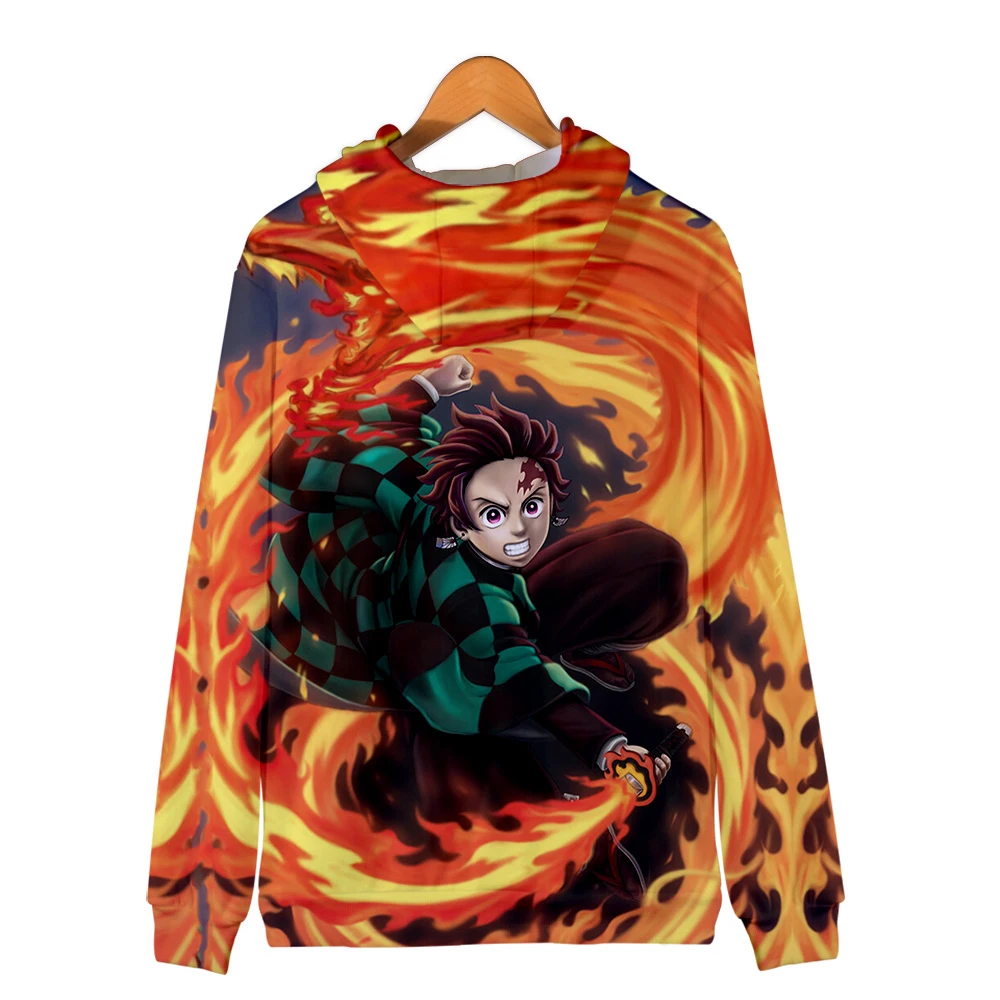 Kimetsu no Yaiba толстовки Толстовка для мужчин/женщин хип хоп осень и зима 3D пуловер Толстовка Harajuku корейский поп