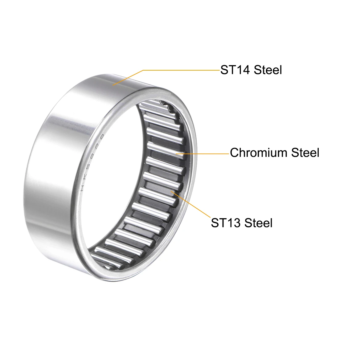 

uxcell HK5020 Drawn Cup Needle Roller Bearings 50mm Bore, 58mm OD, 20mm Width 2pcs