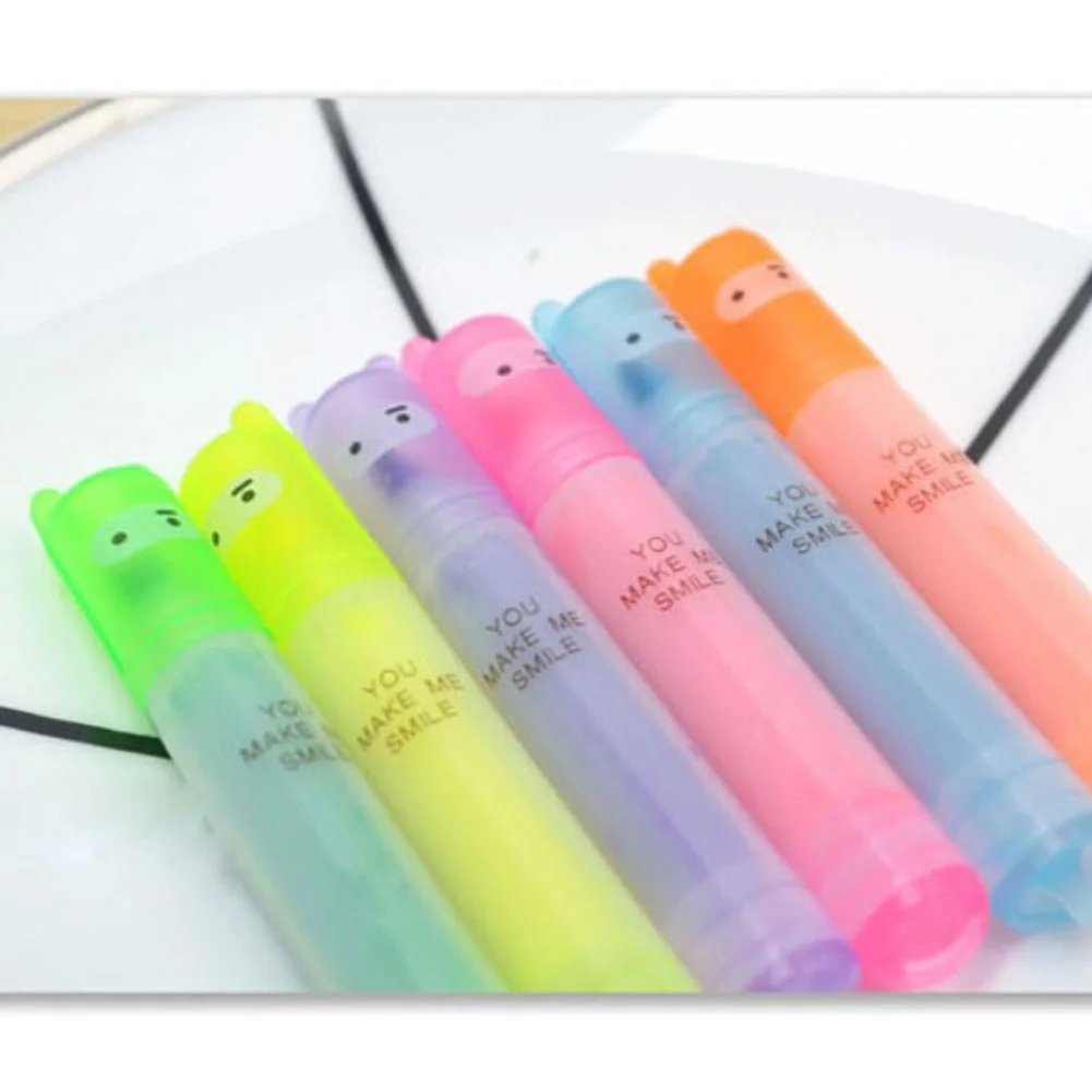 

6 Color/Sest Mini Highlighter Marker Pens Office Students Stationery Supplies School Pens Marker Highlighter Drawing Pen