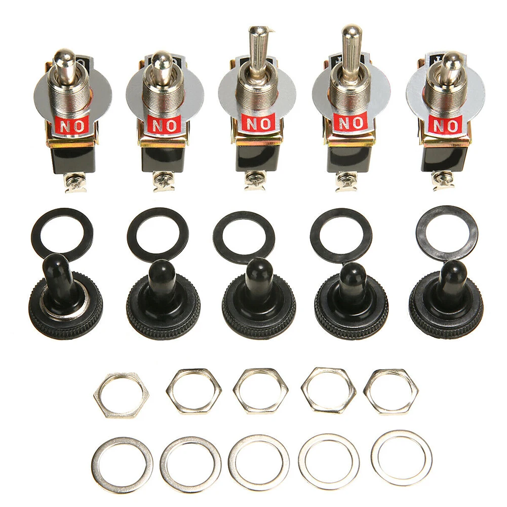 

5 Pcs SPST 2Pin Car Boat ON/OFF Rocker Toggle Switch 15A 250V Waterproof Boot Car Accessories Wholesale Quick Delivery In Stock
