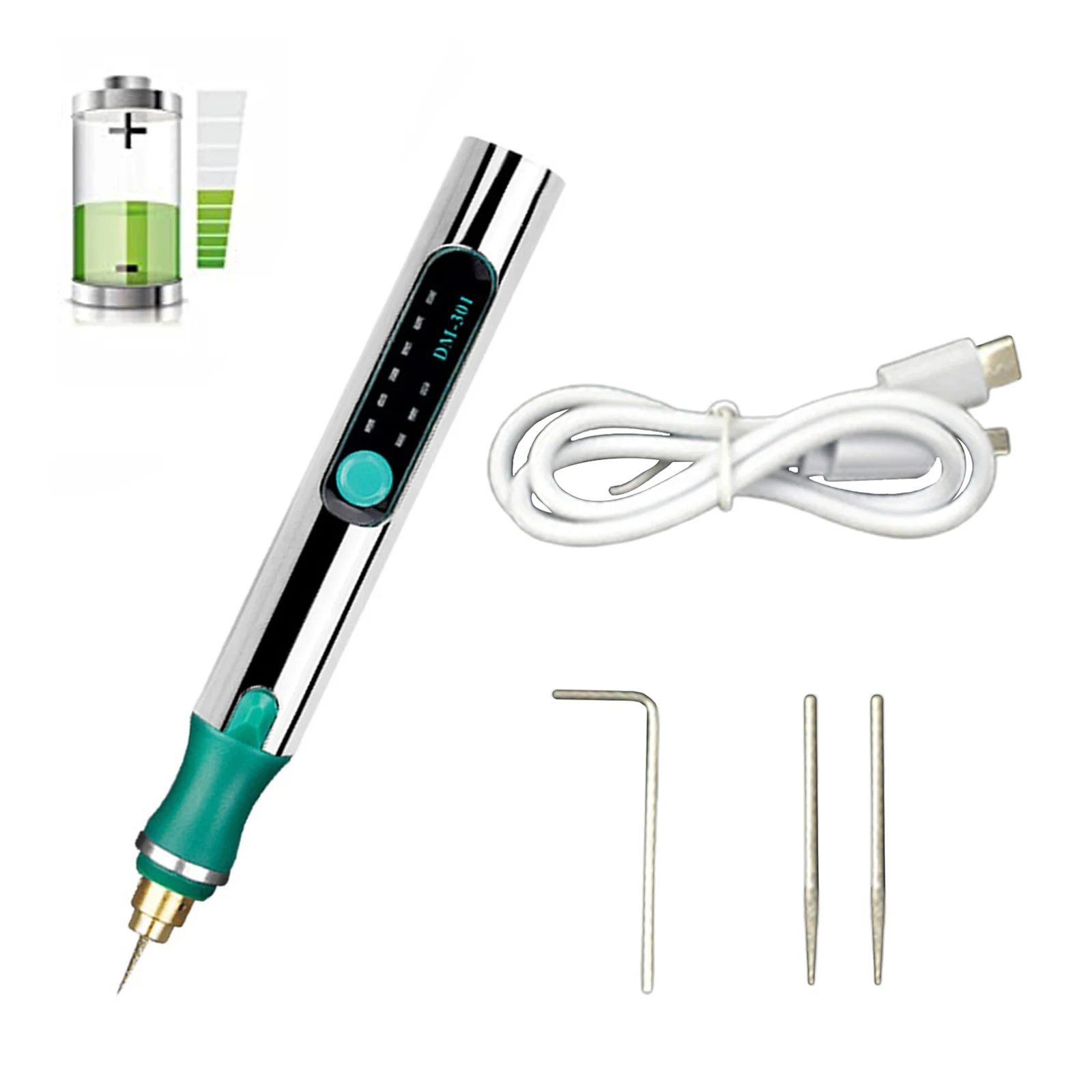 

Portable Electric Engraving Pen Engrave Carve Tool for Steel Jewellery Metal Glass Carving USB Rechargeable