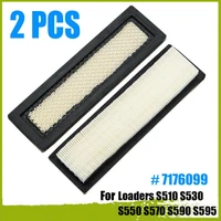 2pcs air filter kit for loaders s510 s530 s550 s570 s590 s595 replacement parts 7176099 filter power tool accessories