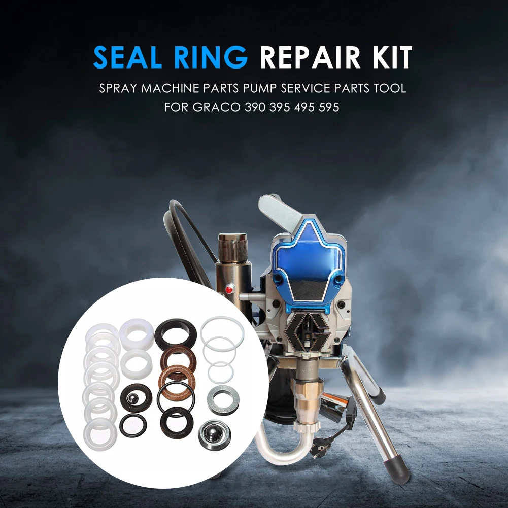 Repair Kit Assortment Set Outdoor Anti-resistance Sealing Gasket Washer Seal Repairing Parts for Graco 390 395 495 595