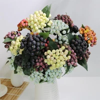 10pcs fake short stem berry 11 81 length simulation christmas berries for wedding home decorative artificial plants
