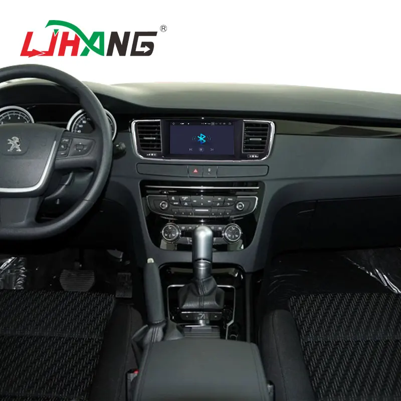 LJHANG автомобильный мультимедийный плеер Android 10 для PEUGEOT 508 2011-2017 GPS навигация WIFI 1 Din